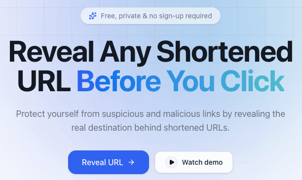 RevealURL - URL Safety Checker